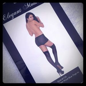 💙Sheer Royal Blue Thigh highs NWT